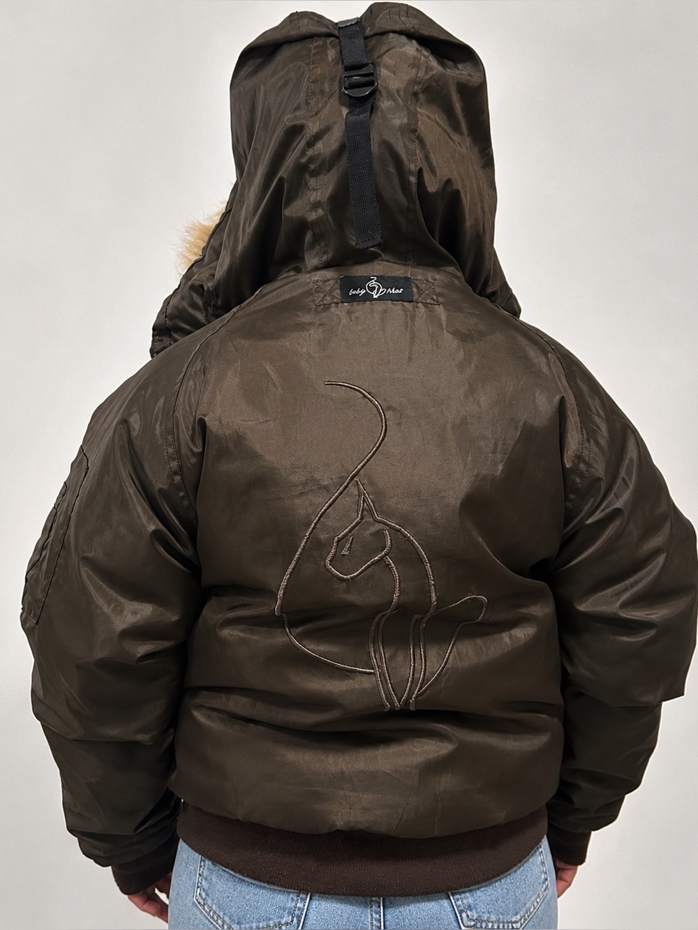 Baby Phat Rare Vintage Y2K Faux Fur Hooded Puffer Jacket Size L